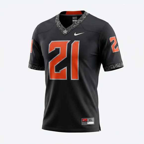 Nike Other - Nike Oklahoma State Cowboys OSU #21 Football Jersey Black Orange Men's Size XL